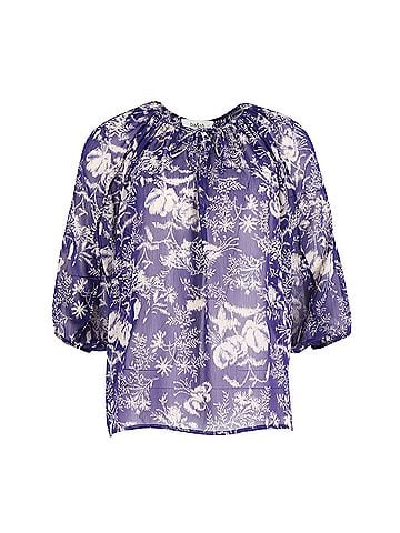 BA&SH Ba&amp;sh Ulysse Blouse in Purple Polyester (view 1)