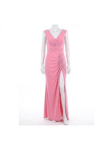 Mac Duggal Women's Ruched Formal Gown in Candy Pink (view 1)