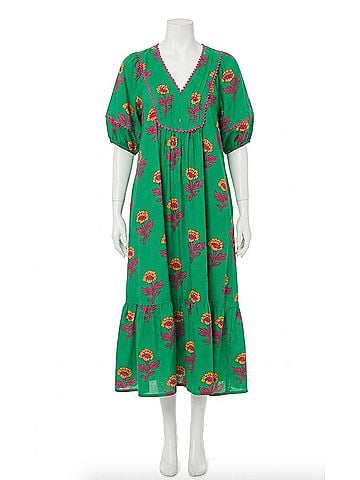 Umgee Women's Patterned Dress in Greenmix (view 1)