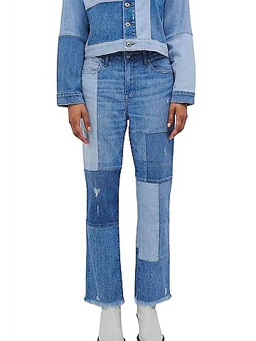 Jonathan Simkhai River High Rise Straight Jeans in Patchwork (view 2)