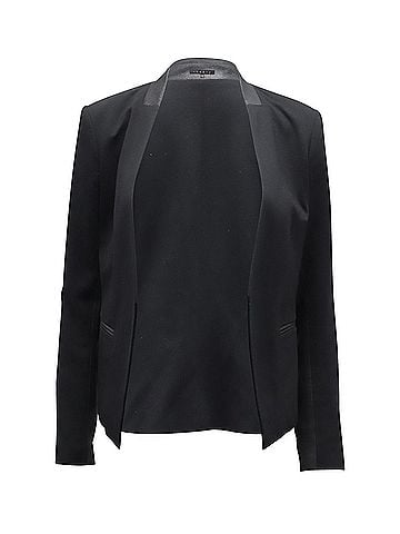 Theory Theory Collarless Blazer in Black Polyester (view 1)