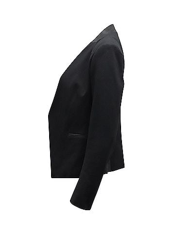 Theory Theory Collarless Blazer in Black Polyester (view 2)