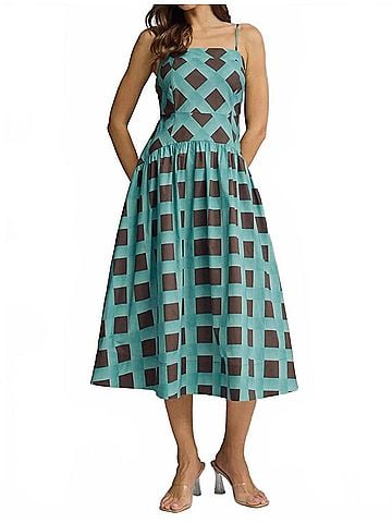Entro Eastyn Midi Dress in Turquoise (view 2)