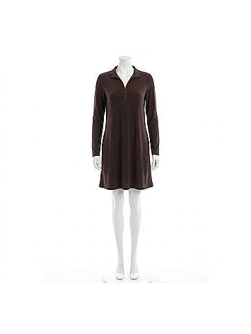 Karen Kane Zaylee Zip-Up Travel Mini Dress in Brown (view 1)