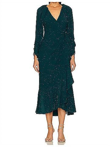 Astr Zenaida Maxi Dress in Forest Green (view 2)