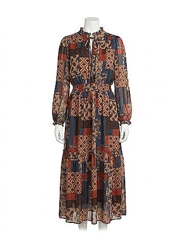 Umgee The Paisley Patch Dress in Multi Color (view 1)