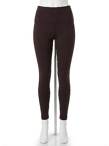 Lyssé Center Seam Ponte Leggings in Double Espresso (view 1)