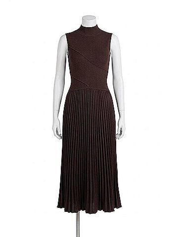Derek Lam 10 Crosby Sleeveless Dress in Brown (view 1)
