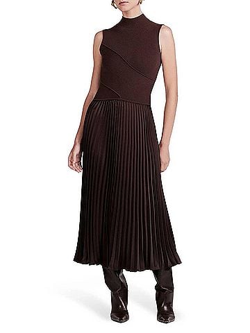 Derek Lam 10 Crosby Sleeveless Dress in Brown (view 2)