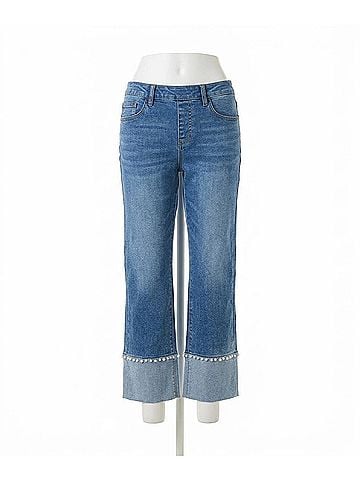 FDJ Pearla Pull-On Straight Ankle Denim Jeans in Blue (view 1)
