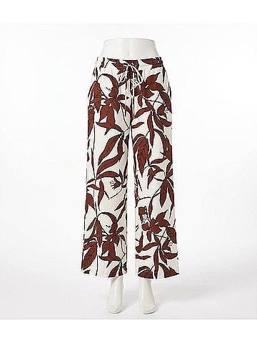 Karen Kane Drawstring Ankle Pants in Coco Bloom (view 1)