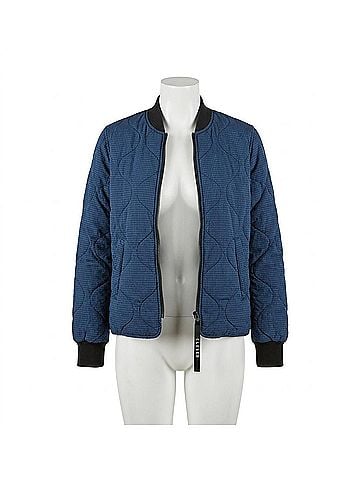 Closed Short Quilted Blouson Jacket in Dark Night (view 1)