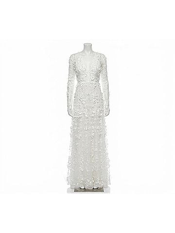 Dress the Population Women's Angelina Gown in White (view 1)