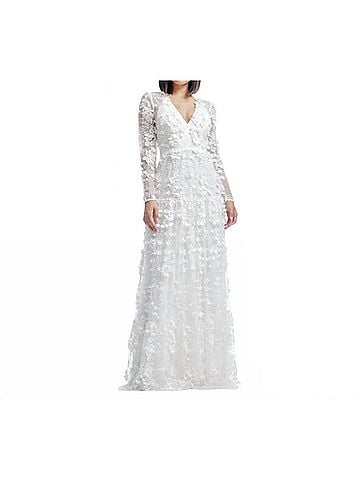 Dress the Population Women's Angelina Gown in White (view 2)