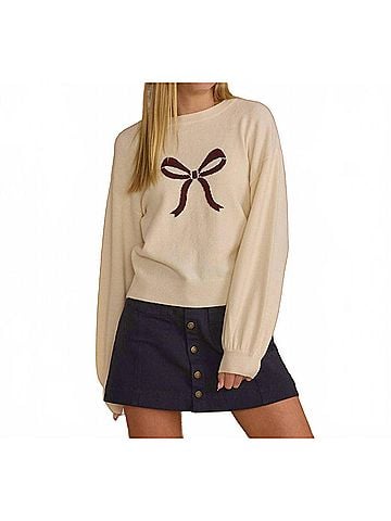 Rylee + Cru Girls' Denver Mini Skirt in Navy (view 2)
