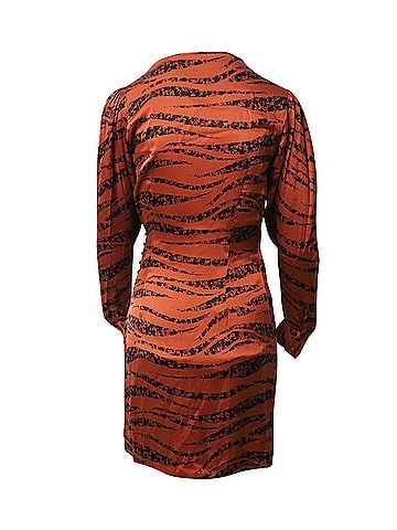 Anine Bing Anine Bing Penelope Tiger Print Mini Dress in Multicolor Silk (view 2)