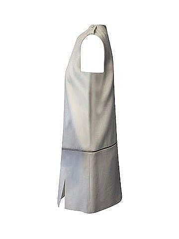 Alexander McQueen Alexander McQueen Shift Dress in White Rayon (view 2)