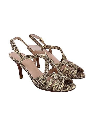 Stuart Weitzman Stuart Weitzman Snakeskin Print High Heel Sandals in Multicolor Leather (view 2)