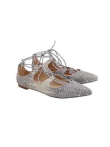 Loeffler Randall Loeffler Randall Ambra Snakeskin Embossed Flats in Beige Leather (view 2)
