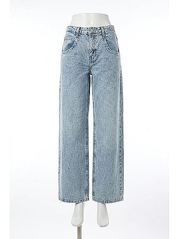 Just Black Women's Med Relaxed Straight Jeans in Blue (view 1)