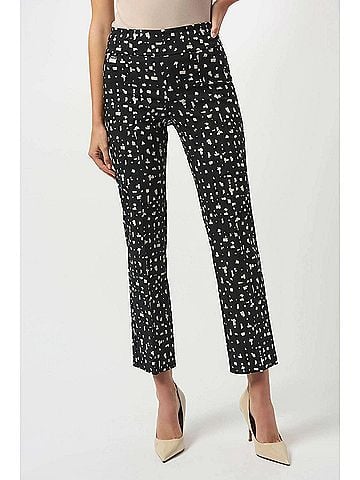 Joseph Ribkoff Millennium Abstract Print Pants in Moonstone/Black (view 2)