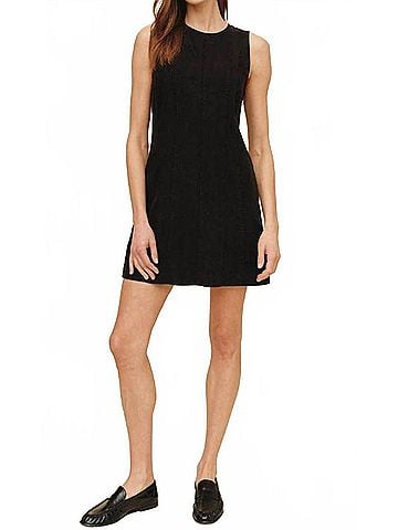 Bella Dahl Seamed Zip Back Mini Dress in Black (view 2)