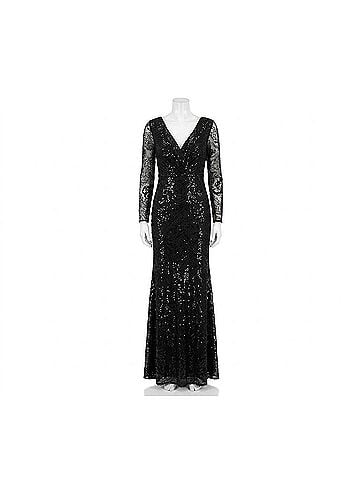 Mac Duggal Embellished Lace Mermaid Gown in Black (view 1)