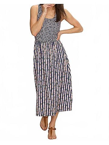 Nic + Zoe Reef Stripe Dani Dress in Indigo Multi (view 2)