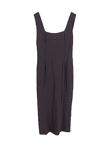 Dolce & Gabbana Dolce and Gabbana Square Neck Midi Dress in Black Wool (view 1)