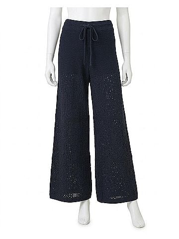 Splendid Beckham Crochet Sweater Pant in Navy (view 1)