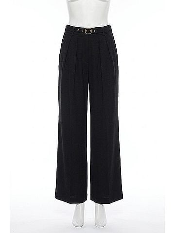 Zimmermann Lace Trim Wide Leg Pant in Black (view 1)