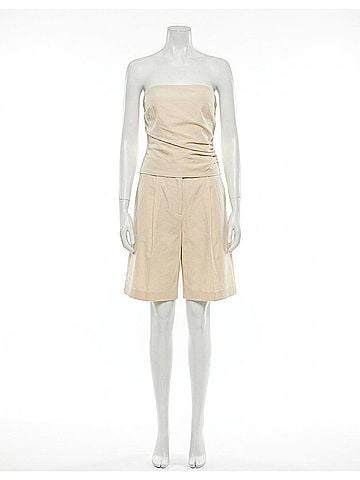 Anine Bing Women's Tyla Strapless Top in Cream (view 1)