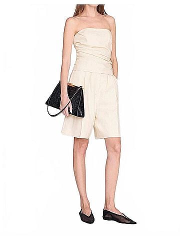 Anine Bing Women's Tyla Strapless Top in Cream (view 2)