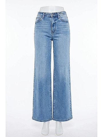 Judy Blue High Waist Retro Wide Leg Jeans in Vintage Wash (view 1)
