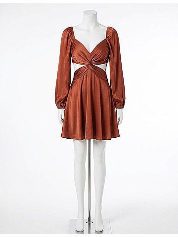 Astr Anamaria Dress in Rust (view 1)