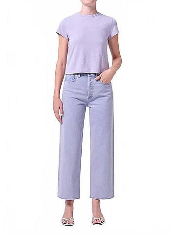 AGOLDE Ren High-Rise Wide-Leg Jeans in Aura (view 2)