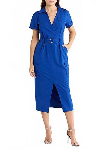 Derek Lam 10 Crosby Colts Dress in Blue (view 2)