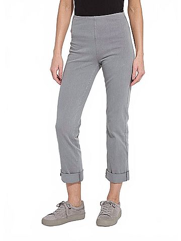 Lyssé Boyfriend Denim Pants in Antique Wash Dark Grey (view 2)