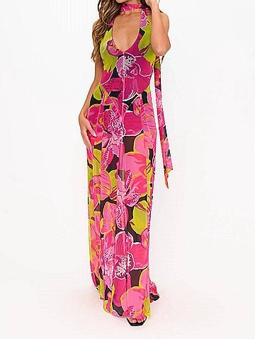 Show Me Your Mumu Katia Maxi Dress in Pink (view 2)