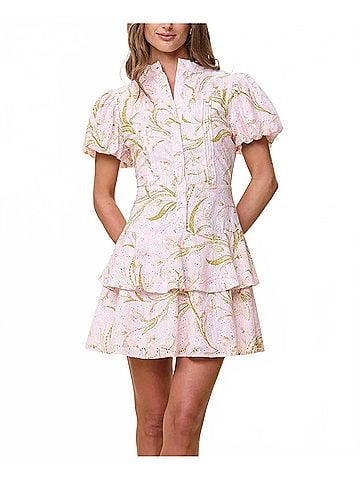 Cleobella Natalie Mini Dress in Pink (view 2)