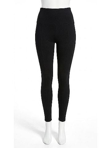 Lyssé Center Seam Ponte Leggings in Black (view 1)