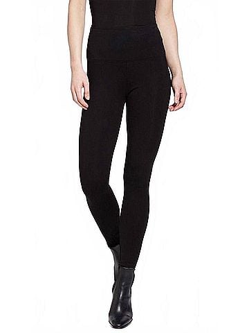 Lyssé Center Seam Ponte Leggings in Black (view 2)