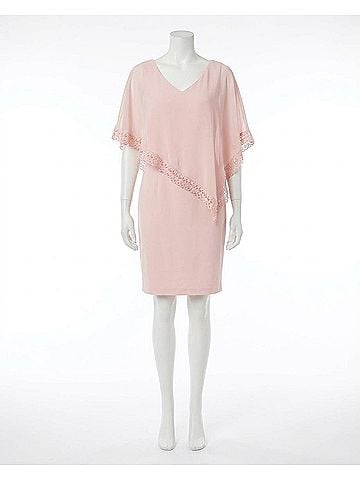Joseph Ribkoff Poncho Mini Sheath Dress in Quartz (view 1)