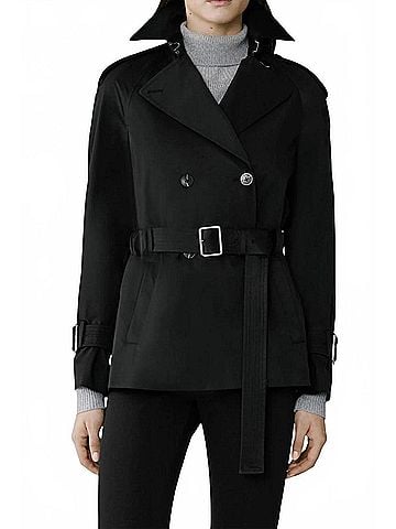 Soia & Kyo Becky Trench Jacket in Black (view 2)