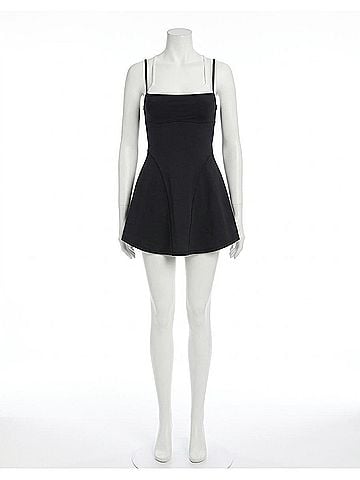 Free People Baseline Uv Protection Tennis Dress in Black/White (view 1)
