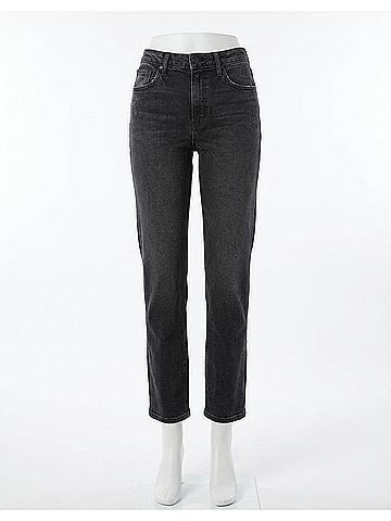 Just Black Women's Full Length Straight Jeans in Washed Black (view 1)