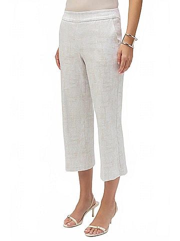 Joseph Ribkoff Millennium Geometric Print Culotte Pants in Beige/Vanilla (view 2)