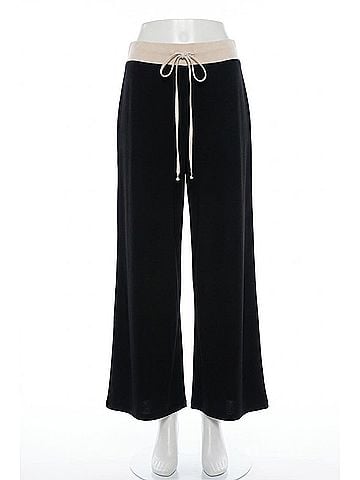 Joseph Ribkoff Color Block Wide Leg Pants in Black/Moonstone (view 1)