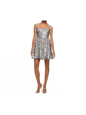 Sachin + Babi Women's Quinn Sequin Mini Dress in Silver (view 2)