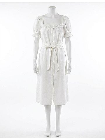 Sugarlips Hamptons Linen Dress in White (view 1)